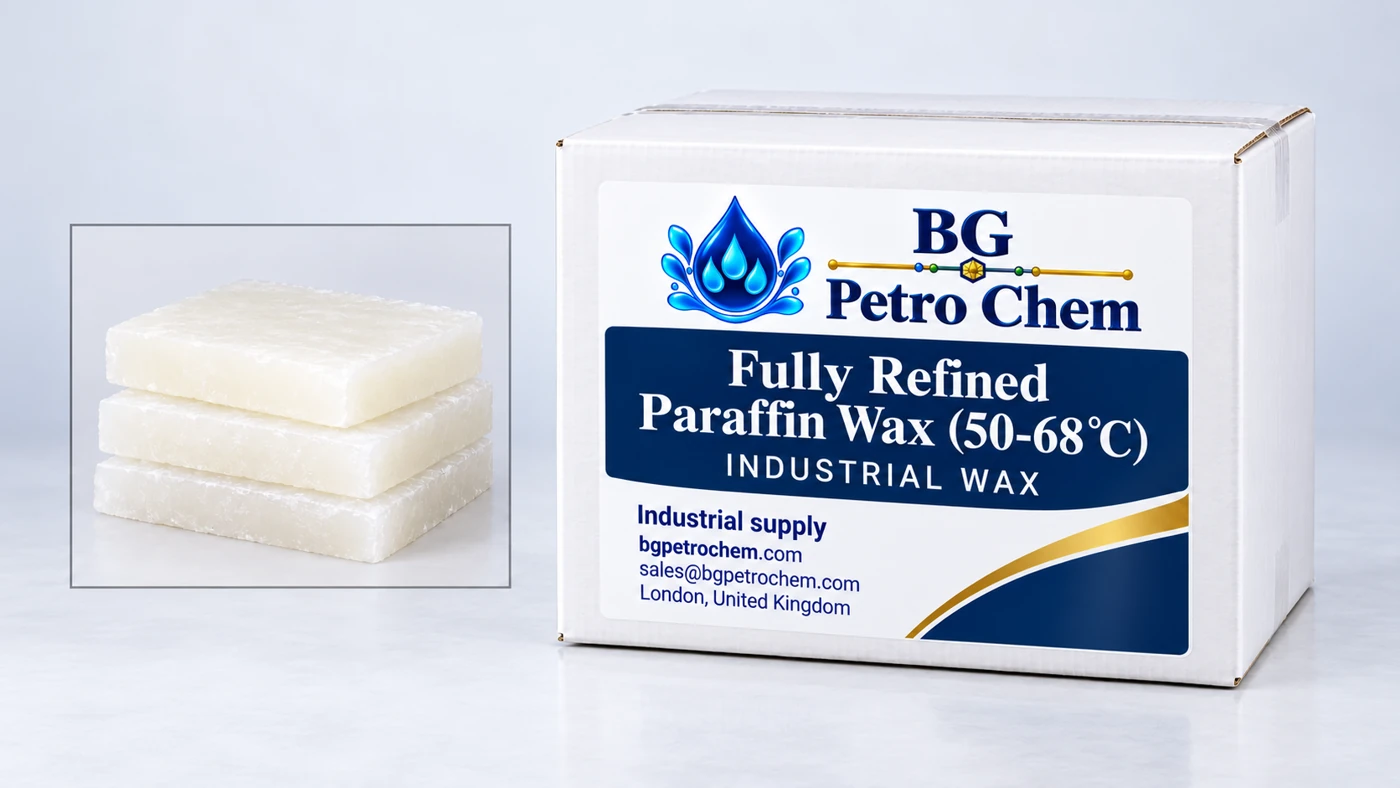 Fully Refined Paraffin Wax (50-68°C) — illustrative product packaging