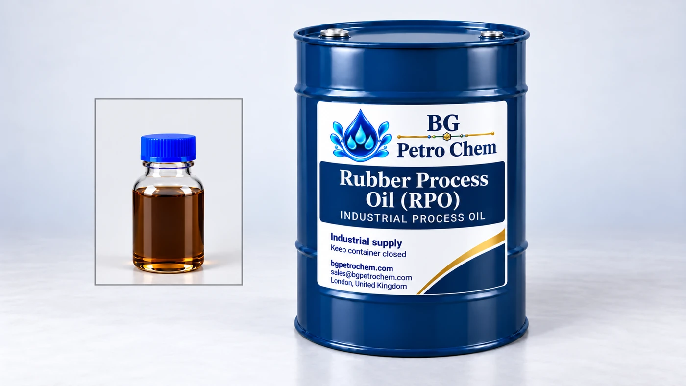 Rubber Process Oil (RPO) — illustrative product packaging